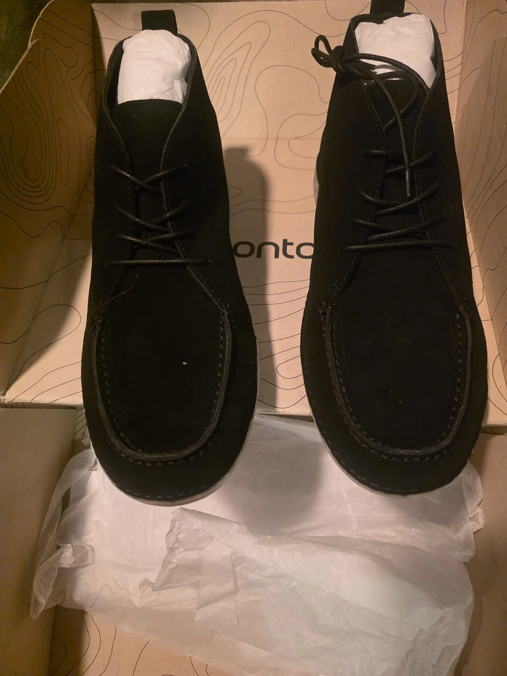 Men's Ponto Black Suede Lace-Up Casual Boots